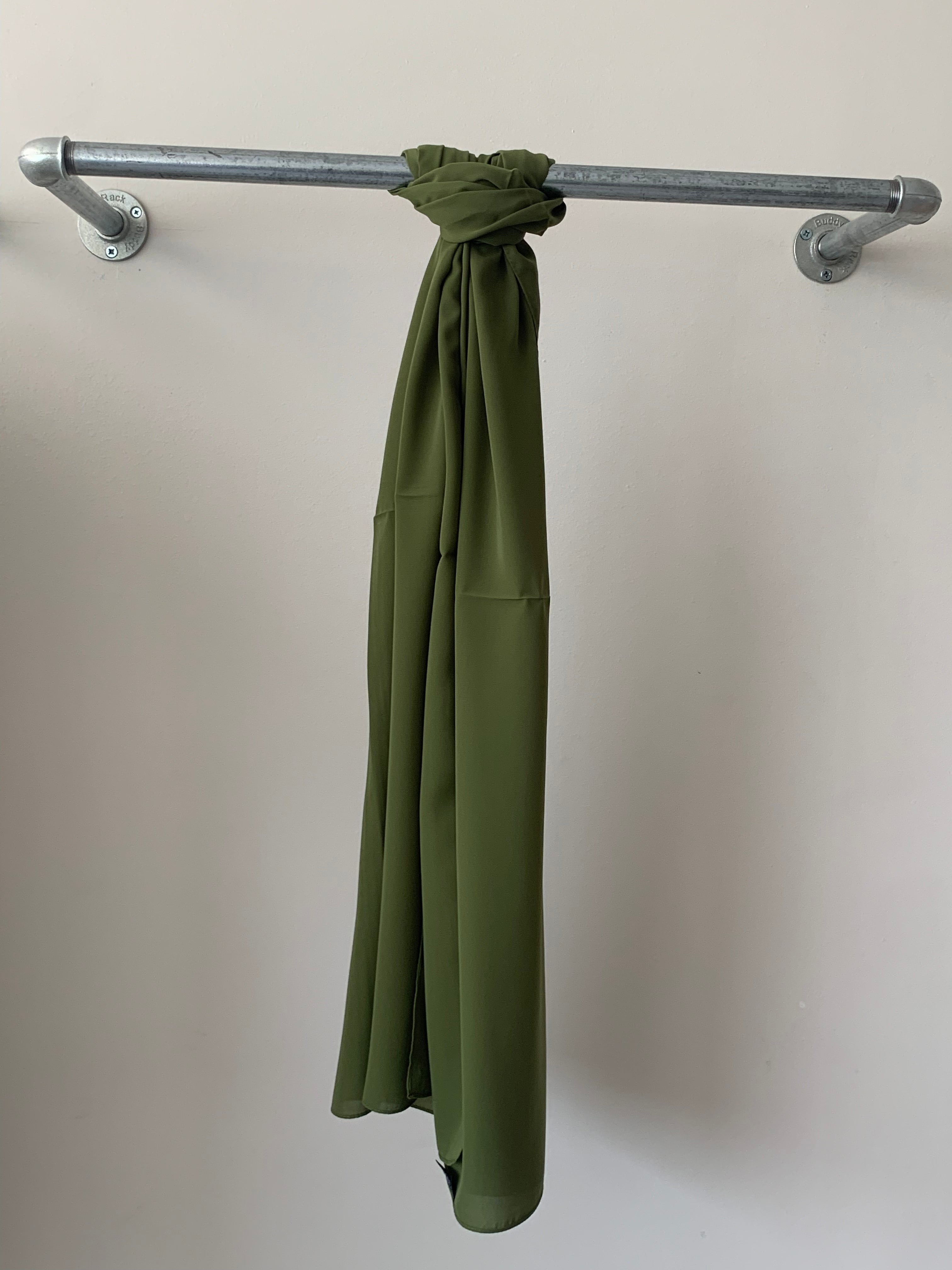 HIJAB VERT EN SOIE DE MEDINE