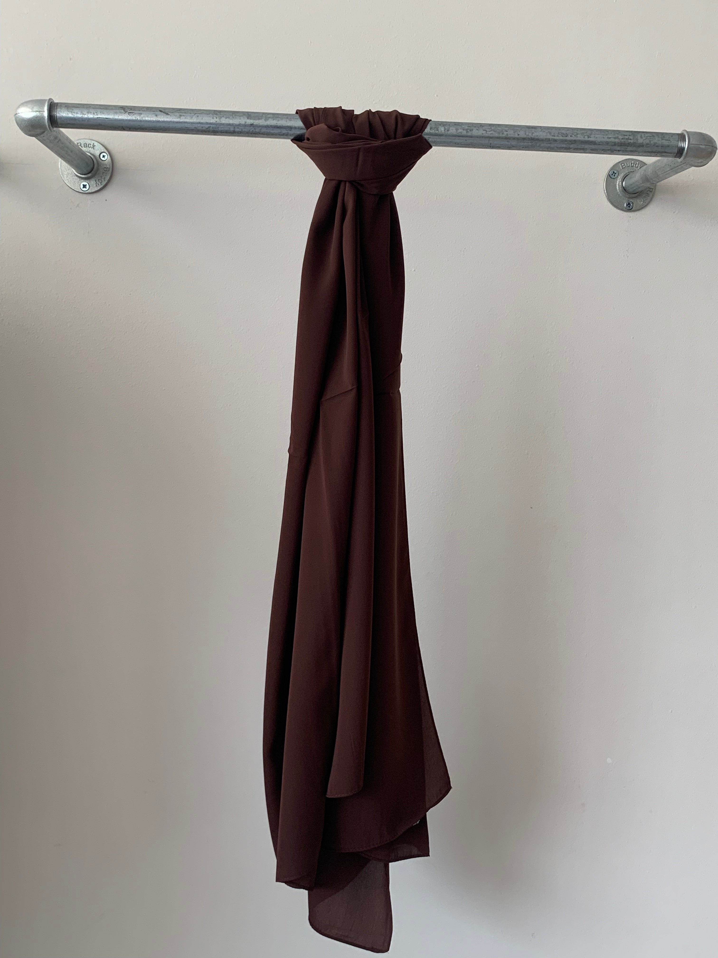 HIJAB EN SOIE DE MEDINE MARRON