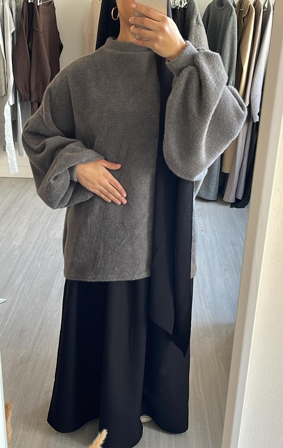 PULL OVERSIZE GRIS