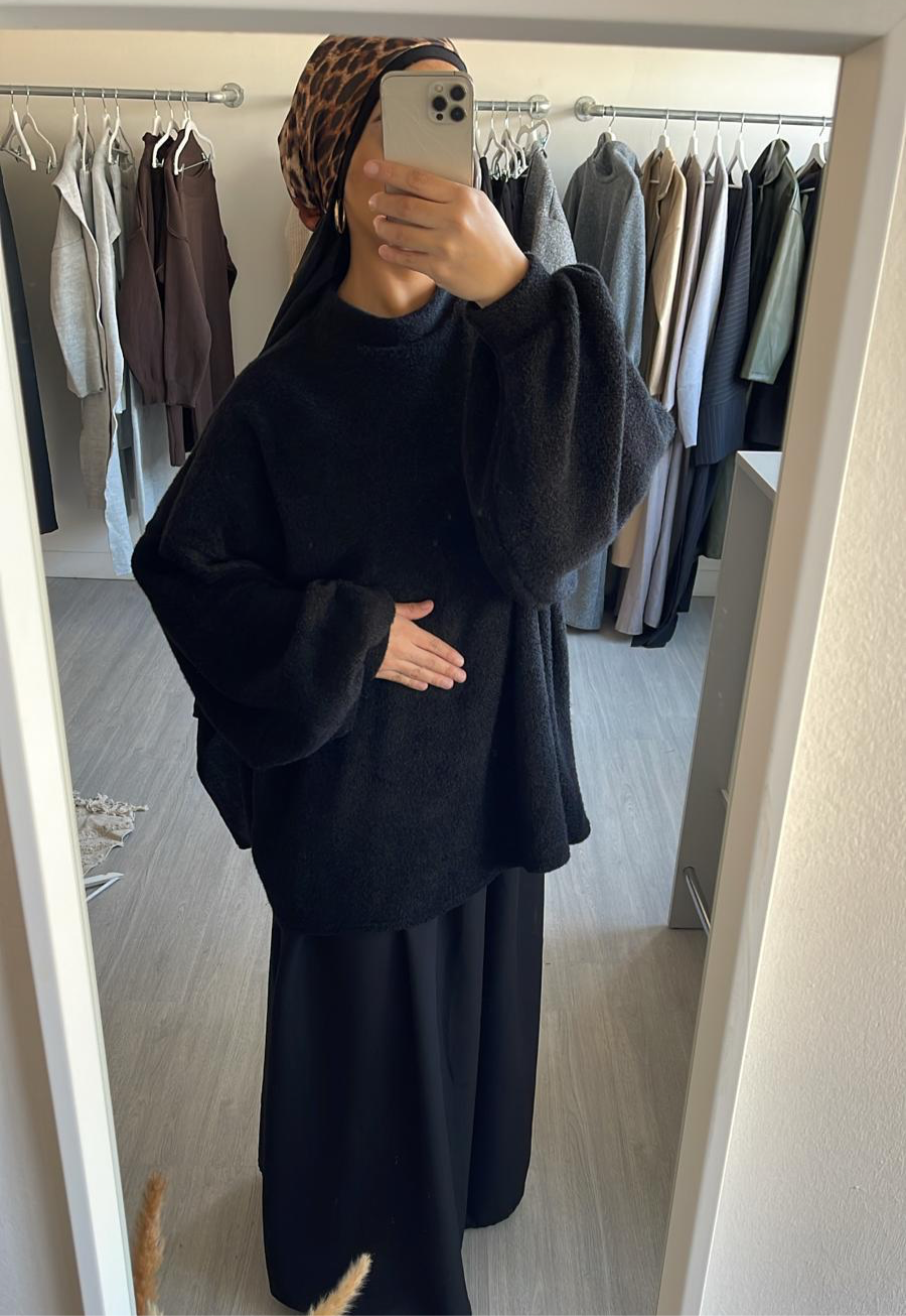 PULL OVERSIZE NOIR