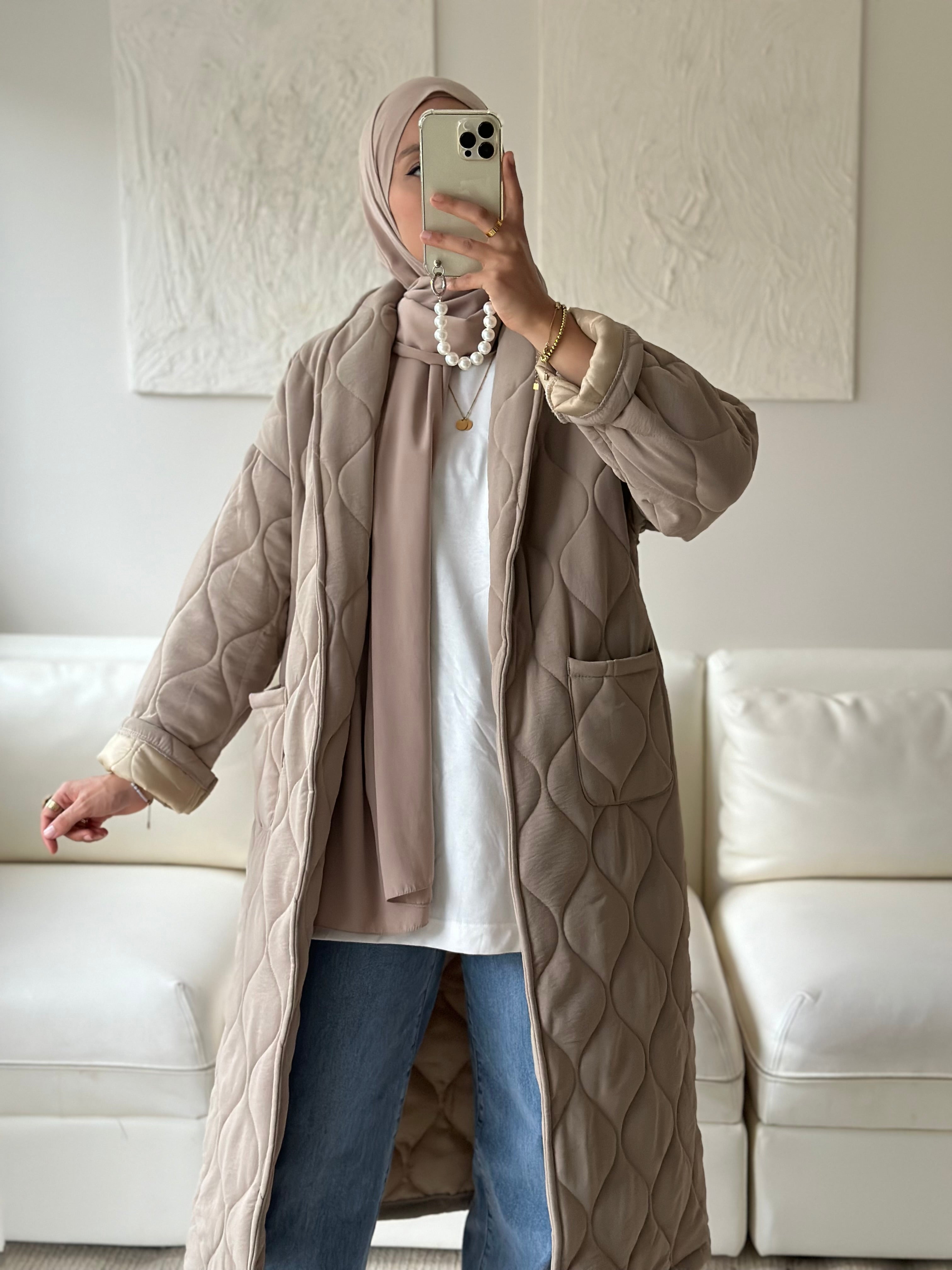 Manteau Veste Longue Matelassée