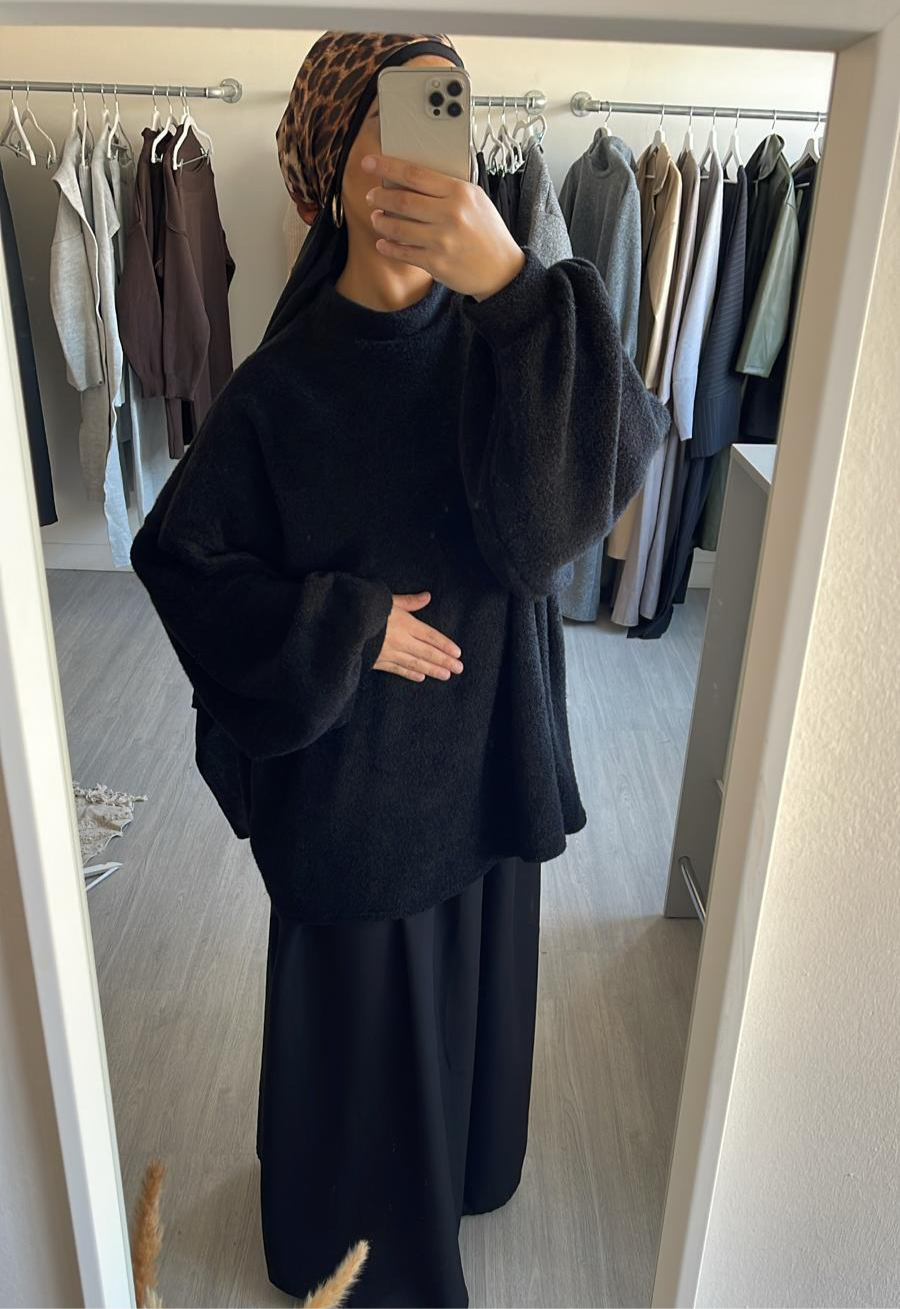 PULL OVERSIZE NOIR