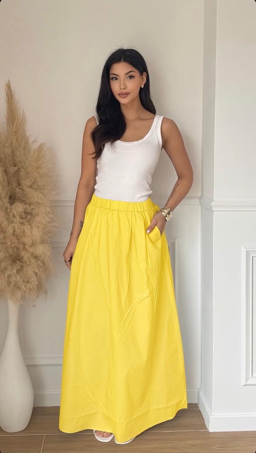 JUPE LONGUE JAUNE